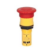 Кнопка грибовидная красная, возврат поворотом c фиксацией, Ø 40 мм, 1NO+1NC, IP65, пластик