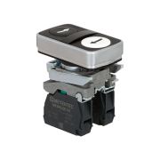 Кнопка двойная плоская, черная/белая, маркировка 