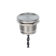 Пьезокнопка без подсветки, Ø22 мм, толкатель с местом для пальца, NC, возврат, IP69K