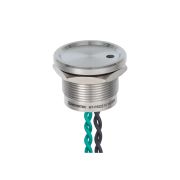 Пьезокнопка, Ø22 мм, подсветка точкой (-/зеленая), NO, возврат, 24В AC/DC, IP68