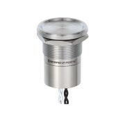 Пьезокнопка без подсветки, Ø22 мм, толкатель с местом для пальца, NO, с фиксацией, IP69K