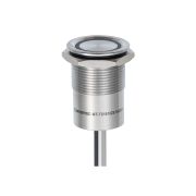 Кнопка сенсорная с подсветкой (красная/зеленая), Ø19 мм, NO, с фиксацией, NPN, 24В DC, IP68