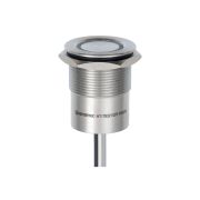 Кнопка сенсорная с подсветкой (красная/зеленая), Ø22 мм, NO, с фиксацией, NPN, 24В DC, IP68