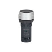 Кнопка плоская черная с фиксацией, 1NO, IP65, пластик