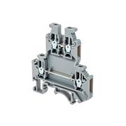 Клемма винтовая двухуровневая,  2.5 мм², серая