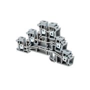 Клемма винтовая трехуровневая, 2.5 мм², серая