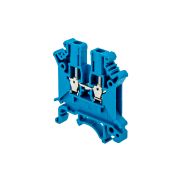 Клемма винтовая проходная, 2.5 мм², синяя