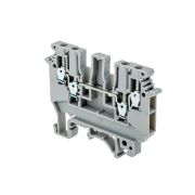 Клемма винтовая четырехпроводная,  2.5 мм², серая