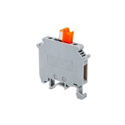 Клемма винтовая с ножевым размыкателем, 4мм², серая