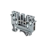 Клемма винтовая четырехпроводная,  4 мм², серая