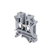 Клемма винтовая проходная, 6 мм², серая