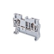 Клемма пружинная проходная, 2.5 мм², серая