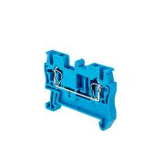 Клемма пружинная проходная, 2.5 мм², синяя