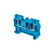 Клемма пружинная проходная, 4 мм², синяя