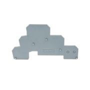 Заглушка торцевая для трехуровневых винтовых клемм, серая (уп. 20 шт.)